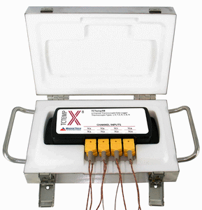 [ThermoVaultX8 / 900437-00] 8-Channel Oven Temperature Recorder, 72 inch type K thermocouples, USB-A to micro USB