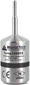 [Temp1000IS-1 / 902214-00] Rugged, Submersible, Temperature Recorder Intrinsically Safe (1", Flat)