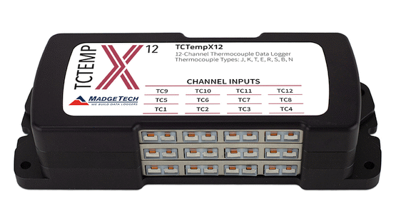 [TCTempX12 / 902177-00] 12-Channel Thermocouple-Based Temperature Data Logger